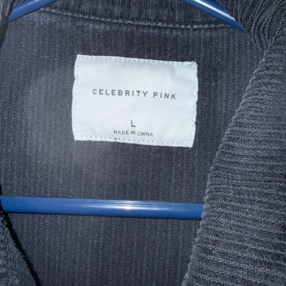⭐️Celebrity Pink Black Corduroy Jacket - Picture 2 of 8